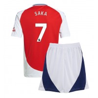 Camisa de time de futebol Arsenal Bukayo Saka #7 Replicas 1º Equipamento Infantil 2024-25 Manga Curta (+ Calças curtas)